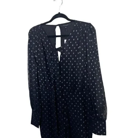 Walter Baker Emory Jumpsuit Black and Silver Women’s Size Medium